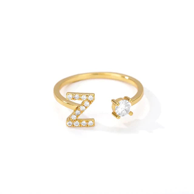 Initial (Alphabet) Zirconic Ring