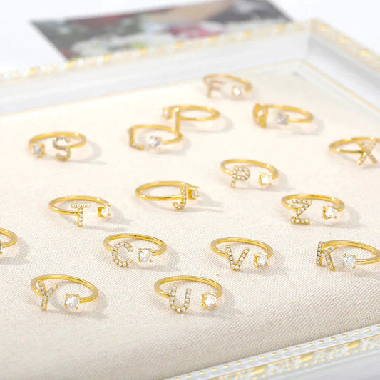 Initial (Alphabet) Zirconic Ring