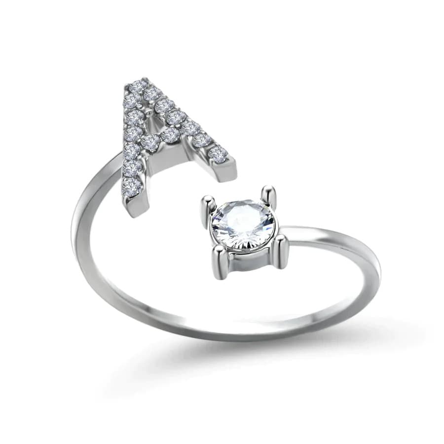 Initial (Alphabet) Zirconic Ring